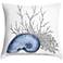 Blue Nautilus 18" Square Throw Pillow