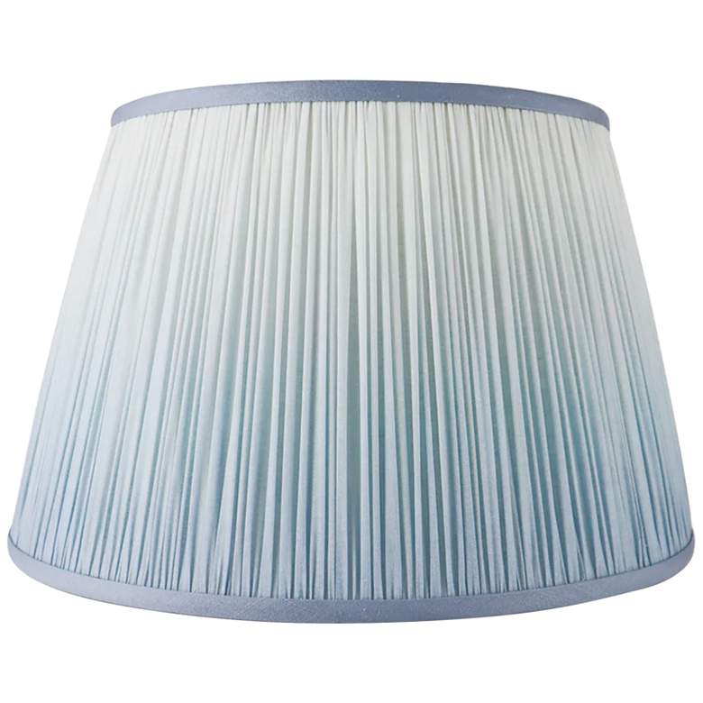 Image 1 Blue Ombre Print Pleated Empire Lamp Shade 13x18x12 (Spider)
