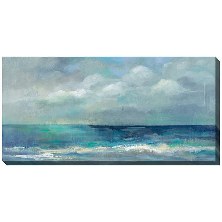 Image 2 Blue on Blue 48" Wide All-Weather Outdoor Canvas Wall Art