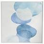 Blue Overlapping Circle Abstract 37" Square Canvas Wall Art in scene