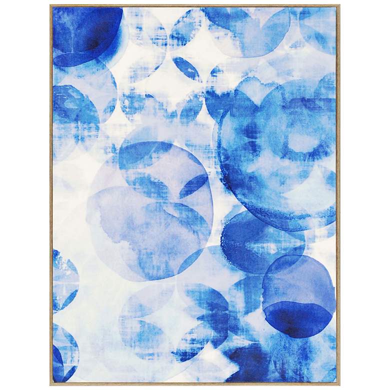 Image 1 Blue Overlapping II 41 inch High Canvas Print Framed Wall Art