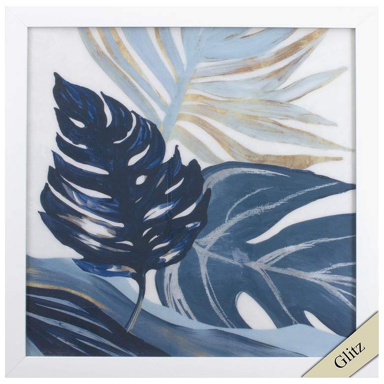 Image 1 Blue Palms II 27"W x 27"H Non-Glass Framed Art