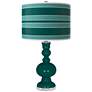 Blue Peacock Bold Stripe Apothecary Table Lamp