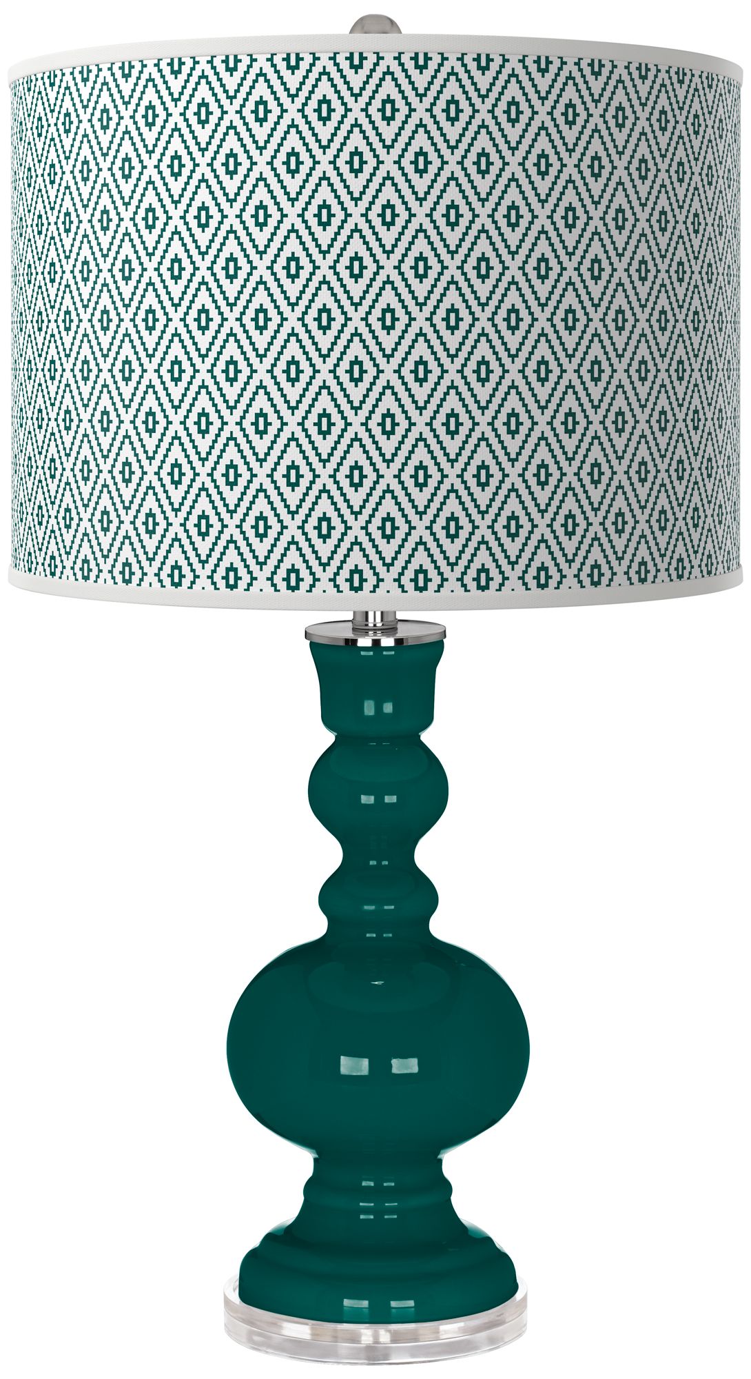 Image Blue Peacock Diamonds Apothecary Table Lamp