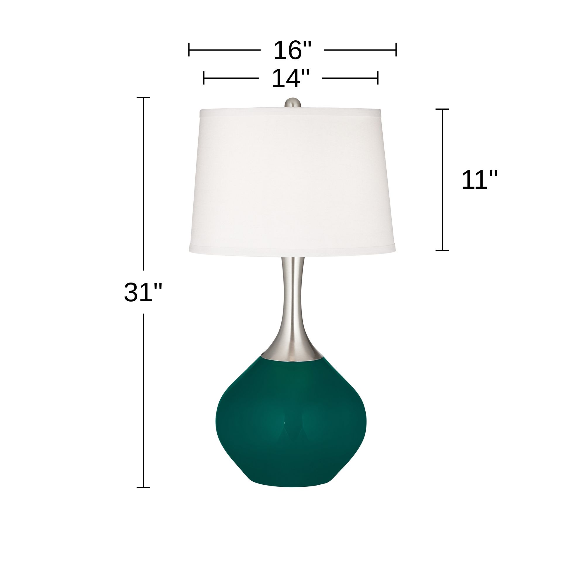 Image 3 Blue Peacock Fog Linen Shade Spencer Table Lamp more views