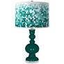 Blue Peacock Mosaic Apothecary Table Lamp