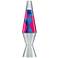 Blue - Pink 14 1/2" High Silver Base Official Lava® Lamp