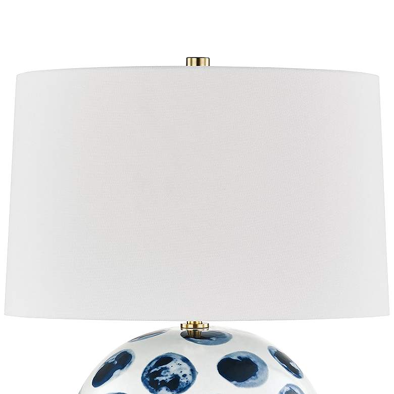 Image 2 Blue Point White and Blue Dots Ceramic Accent Table Lamp more views