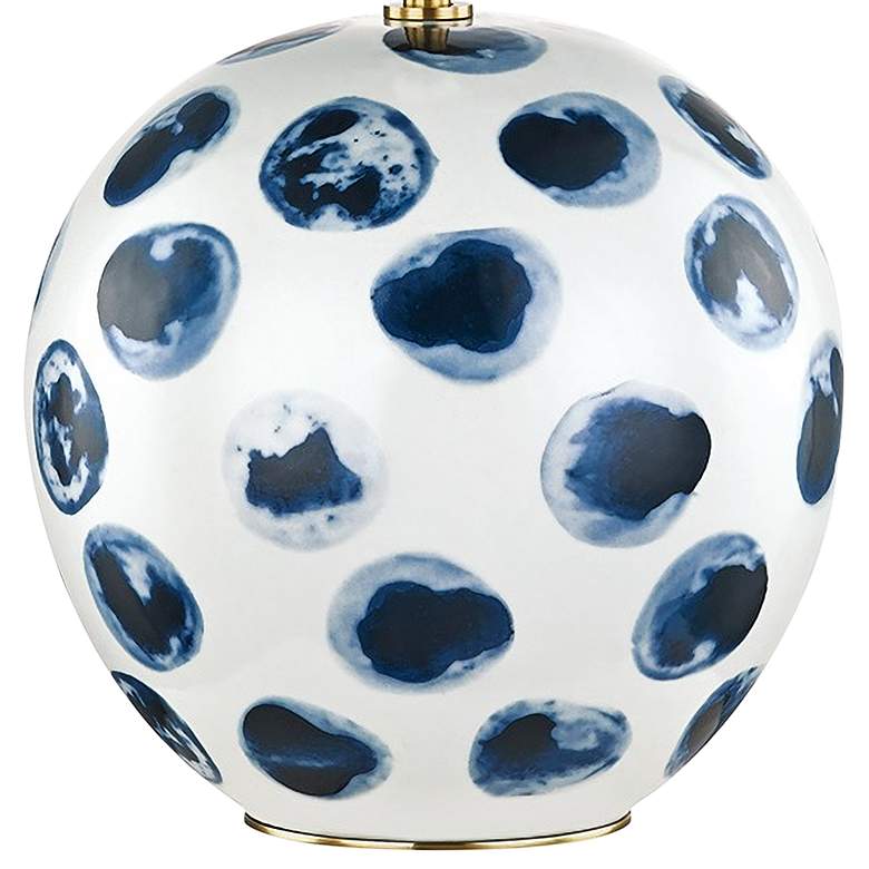 Image 3 Blue Point White and Blue Dots Ceramic Accent Table Lamp more views
