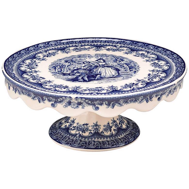 Image 1 Blue Porcelain Cake Stand