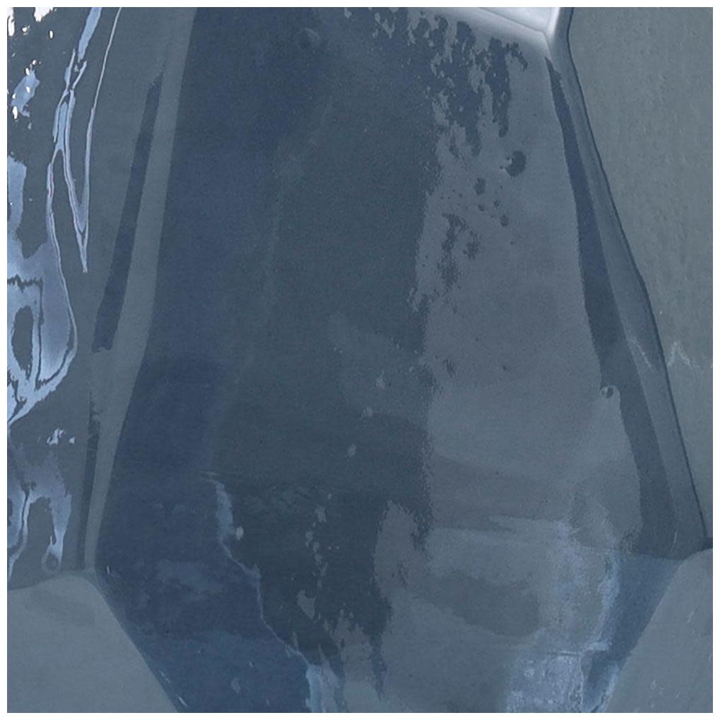 Image 7 Blue Recycled Glass Modern Vase, 10" x 11" x 24" more views