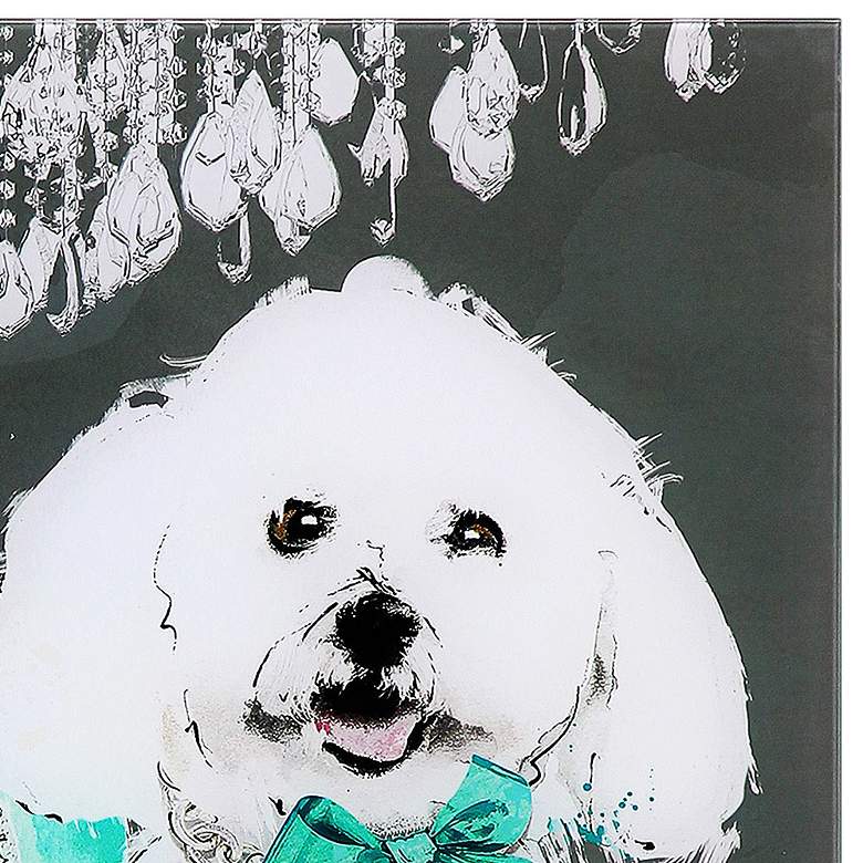 Image 3 Blue Ribbon Bichon Frise Dog 20" Square Wall Art more views