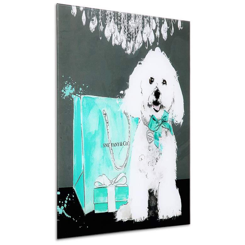 Image 4 Blue Ribbon Bichon Frise Dog 20" Square Wall Art more views