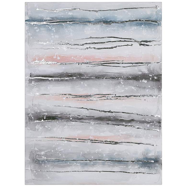 Image 3 Blue Roads 40" High Textured Metallic Canvas Wall Art