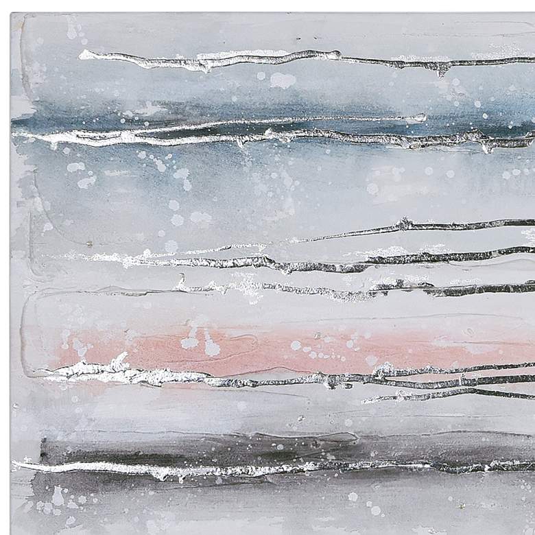Image 4 Blue Roads 40" High Textured Metallic Canvas Wall Art more views