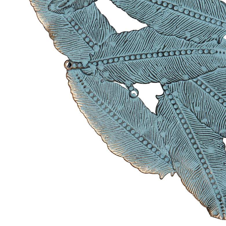 Image 7 Blue Rosalie 3-Piece Painted Metal Wall Art Set more views