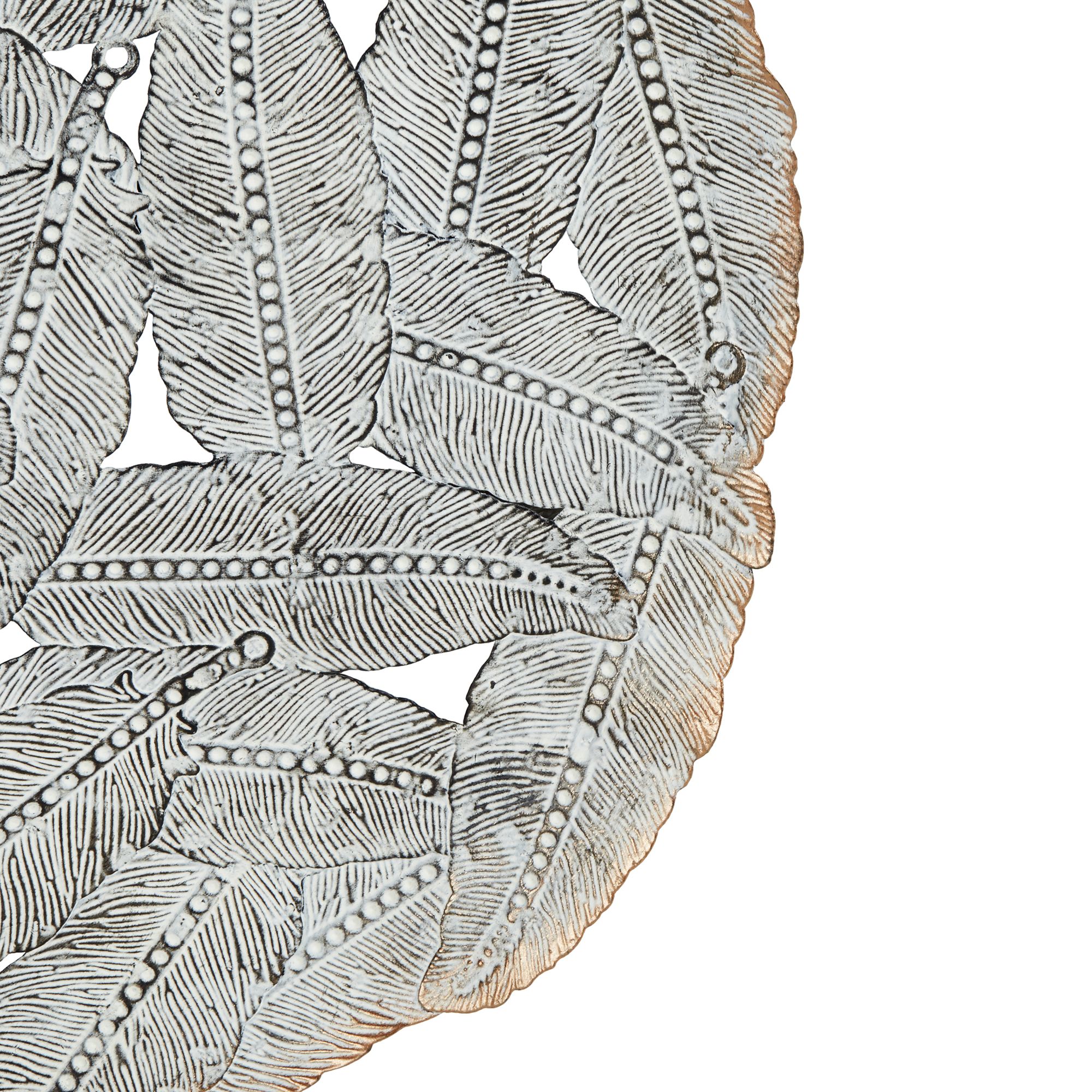 Blue Rosalie 3-Piece Painted Metal Wall Art Set