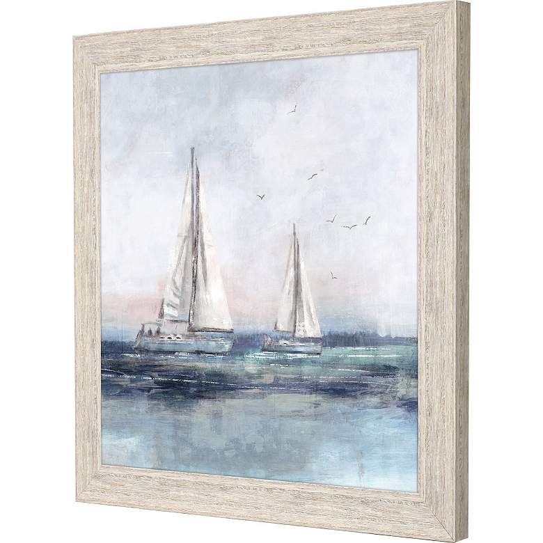 Image 2 Blue Sailing II 28"W x 28"H Framed Art more views