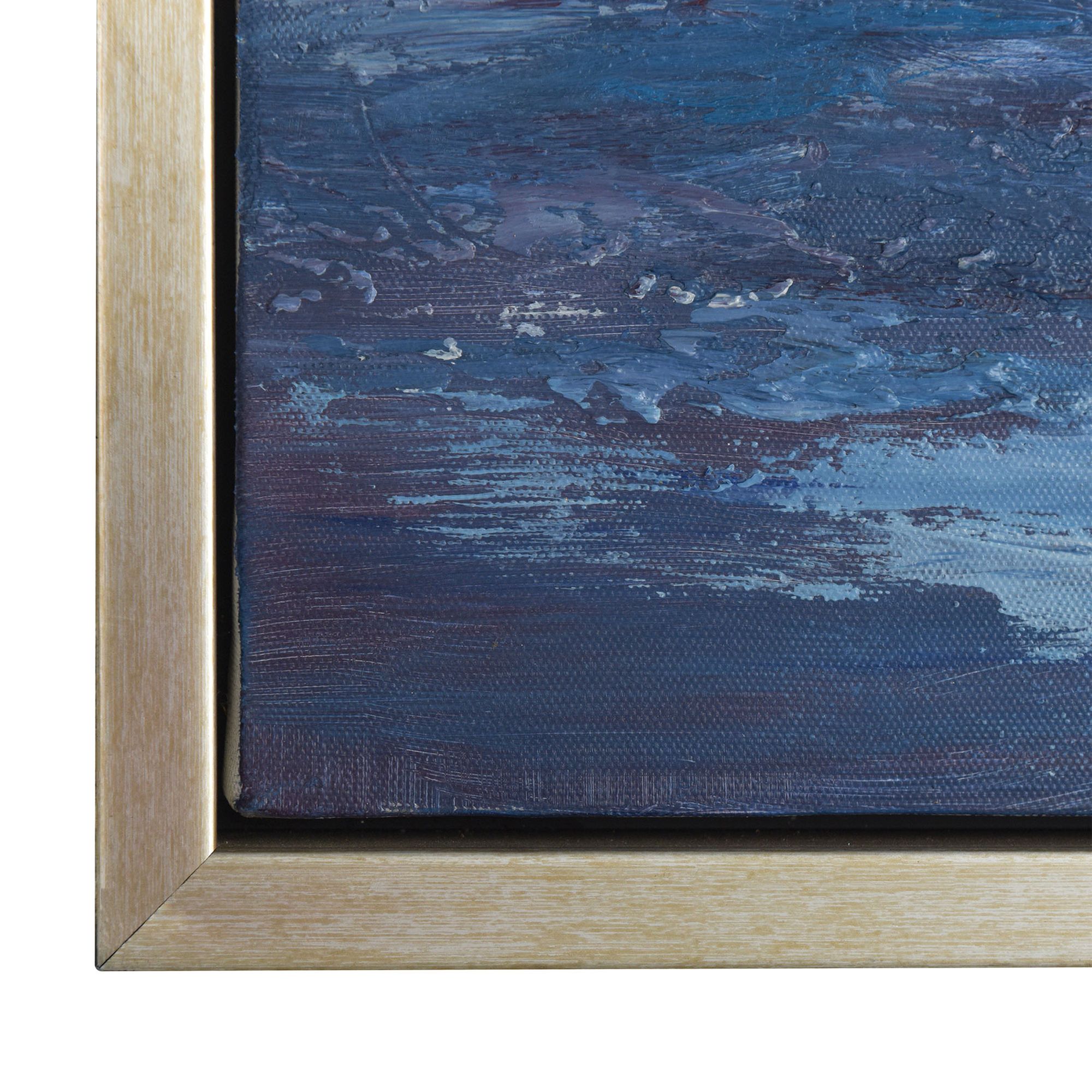 Image 5 Blue Sails 49.75"H x 37.75"W Hand Painted Framed Canvas Wall Art more views