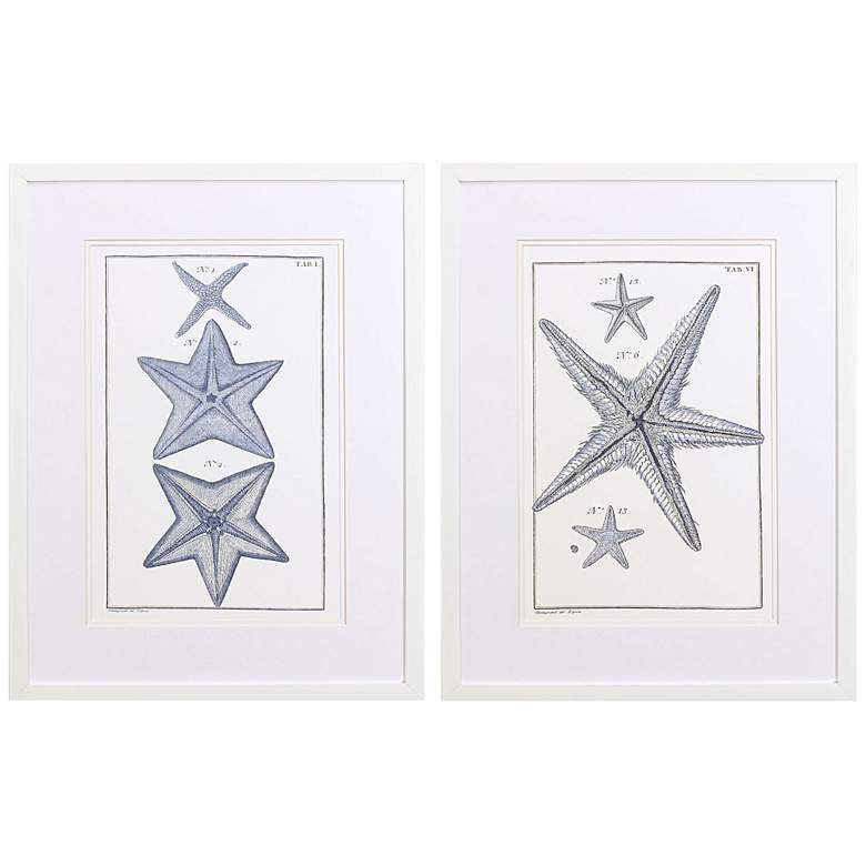 Image 3 Blue Sea Stars A 25" High 2-Piece Framed Wall Art Set