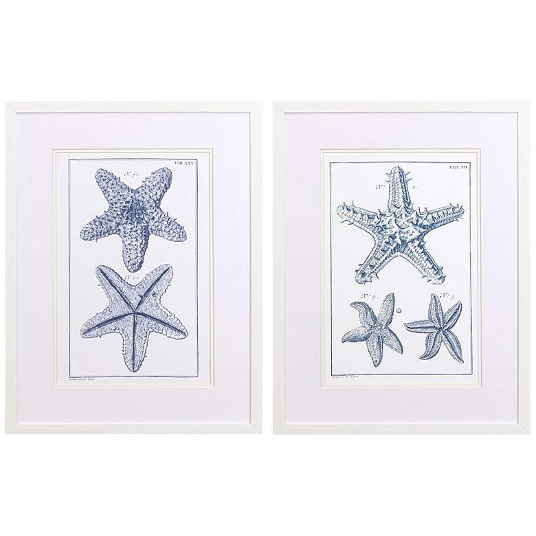 Image 3 Blue Sea Stars B 25" High 2-Piece Framed Wall Art Set