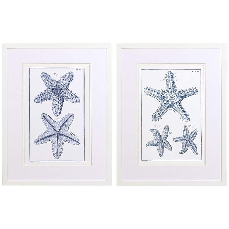 Image 3 Blue Sea Stars B 25 inch High 2-Piece Framed Wall Art Set