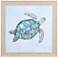 Blue Sea Turtle I 28" Square Framed Wall Art