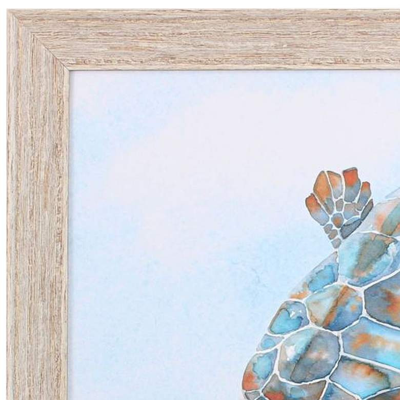 Image 4 Blue Sea Turtle II 28" Square Framed Wall Art more views