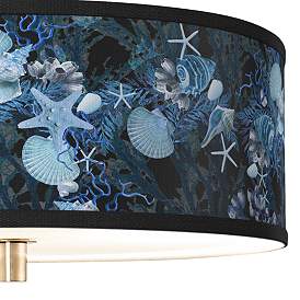 Image2 of Blue Seas Giclee 14" Wide Ceiling Light more views