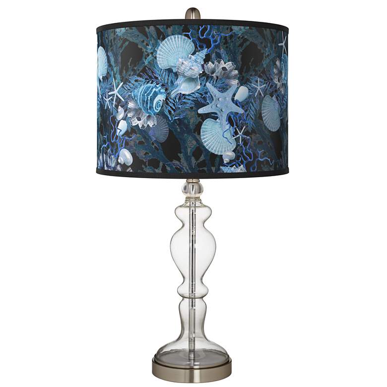 Image 1 Blue Seas Giclee Apothecary Clear Glass Table Lamp