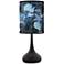 Blue Seas Giclee Black Droplet Table Lamp