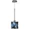 Blue Seas Giclee Brushed Nickel Mini Pendant Light