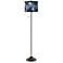 Blue Seas Giclee Glow Bronze Club Floor Lamp