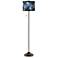 Blue Seas Giclee Glow Bronze Club Floor Lamp