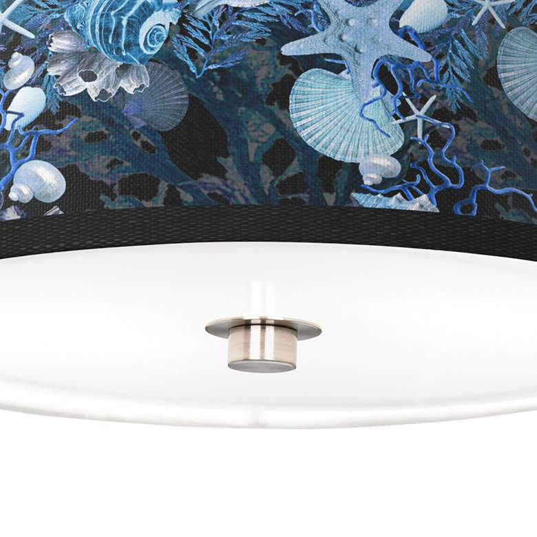 Image 3 Blue Seas Giclee Nickel 10 1/4 inch Wide Ceiling Light more views