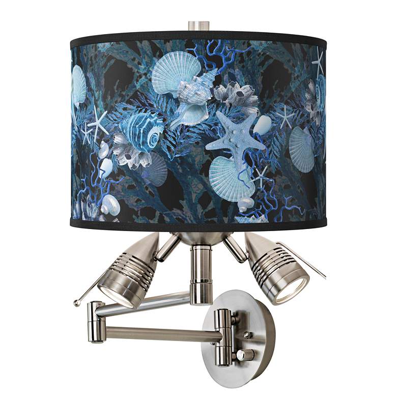Image 1 Blue Seas Giclee Plug-In Swing Arm Wall Lamp