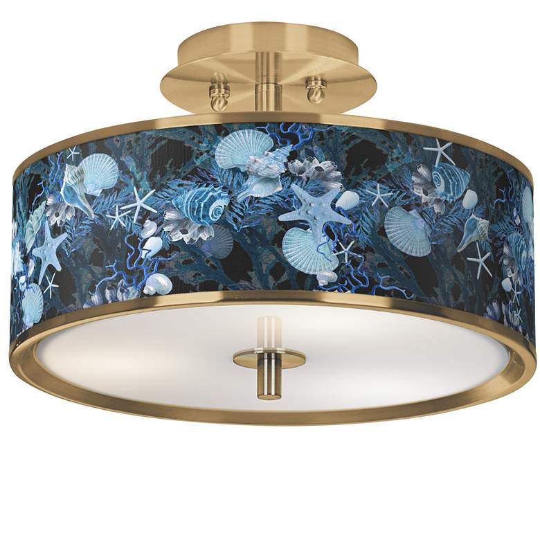 Image 1 Blue Seas Gold 14 inch Wide Ceiling Light