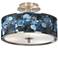 Blue Seas Nickel 14" Wide Ceiling Light