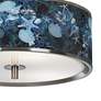 Blue Seas Nickel 14" Wide Ceiling Light