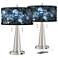 Blue Seas Vicki Brushed Nickel USB Table Lamps Set of 2