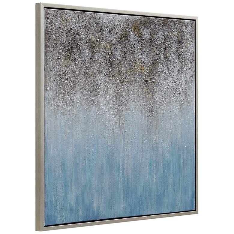 Image 7 Blue Shadow 36" Square Framed Canvas Wall Art more views