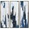 Blue Shadows 60" High 3-Piece Framed Canvas Wall Art Set