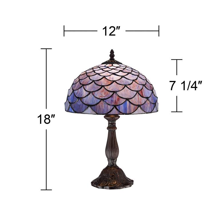Blue Shell Tiffany Style 18&quot; High Accent Table Lamp more views