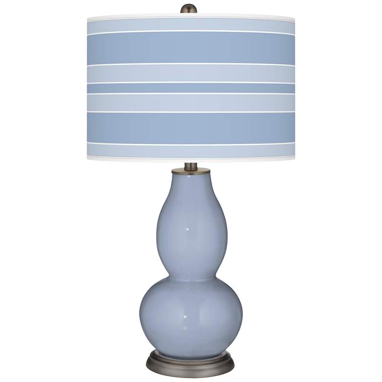 Image 1 Blue Sky Bold Stripe Double Gourd Table Lamp