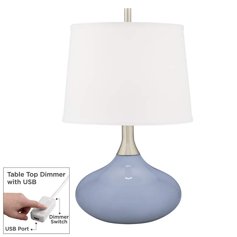 Image 1 Blue Sky Felix Modern Table Lamp with Table Top Dimmer