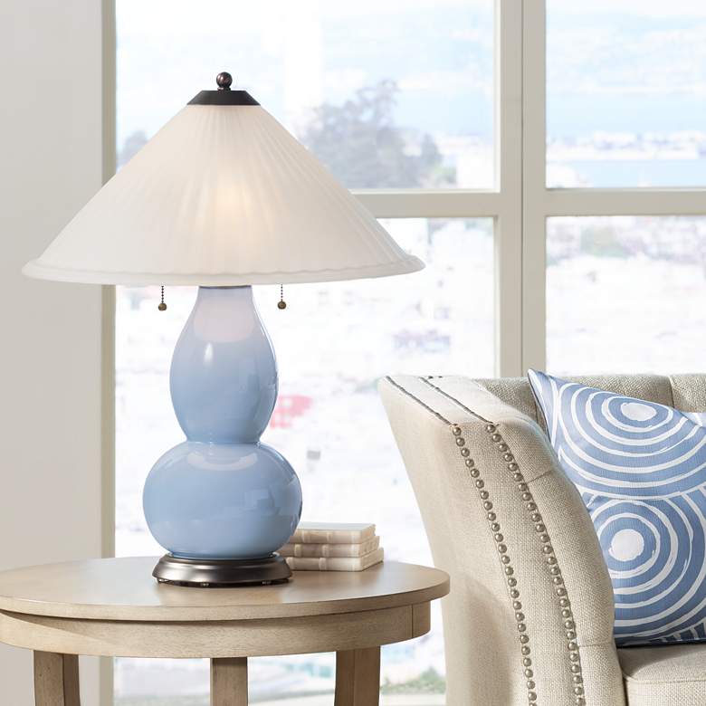 Image 1 Blue Sky Fulton Table Lamp with Fluted Glass Shade