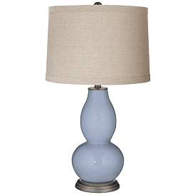 Image1 of Blue Sky Linen Drum Shade Double Gourd Table Lamp