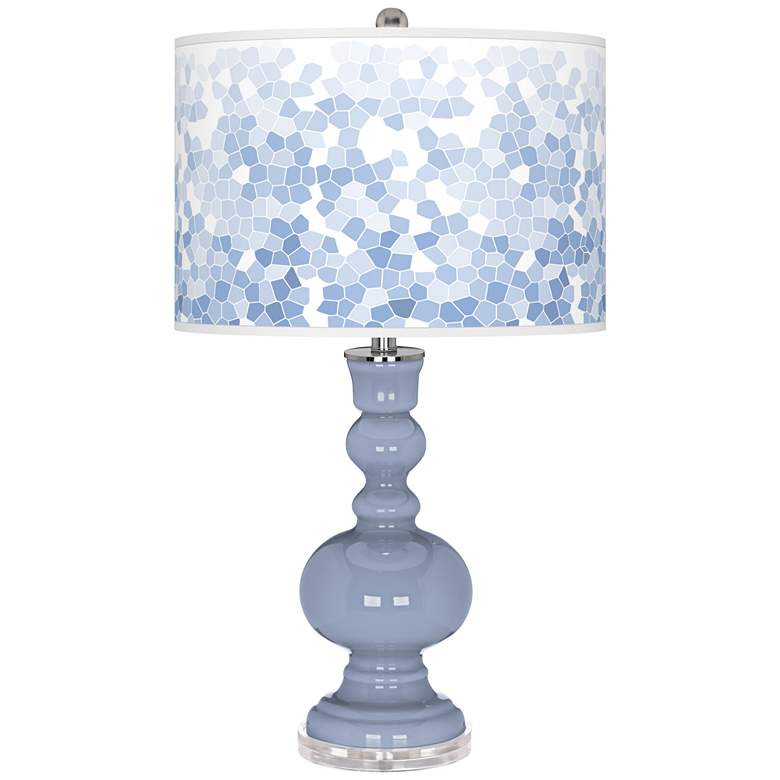 Image 1 Blue Sky Mosaic Giclee Apothecary Table Lamp
