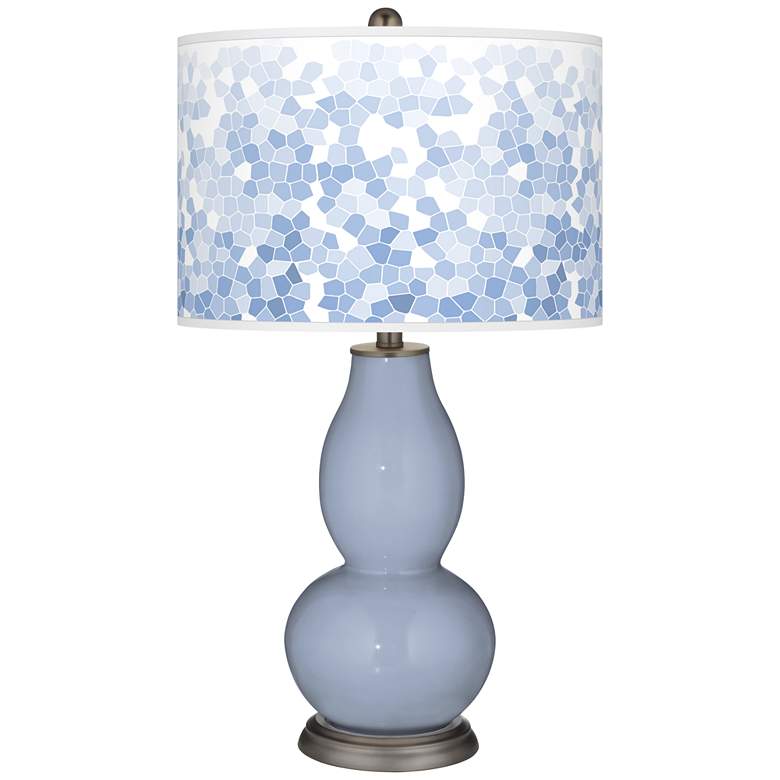 Image 1 Blue Sky Mosaic Giclee Double Gourd Table Lamp