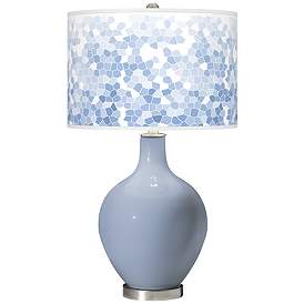 Image1 of Blue Sky Mosaic Giclee Ovo Table Lamp